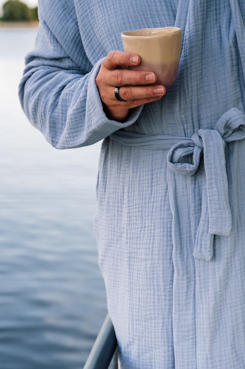 Men's Muslin Bathrobe