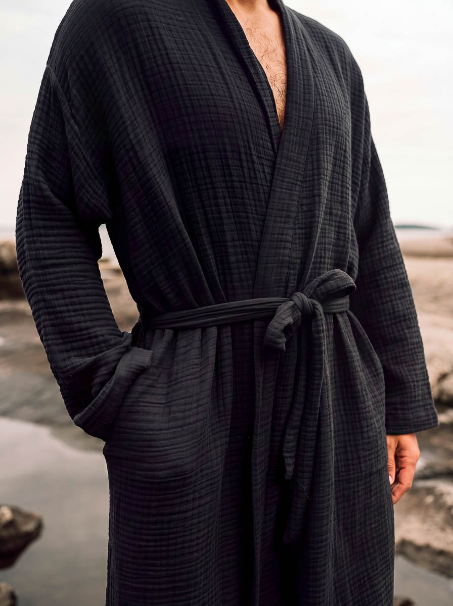 Men's Muslin Bathrobe