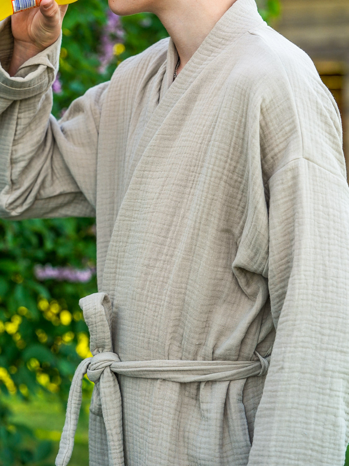 Men's Muslin Bathrobe
